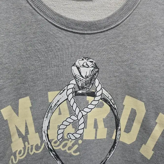 [BUNJANG] Mardi Mercredi Ring Sweatshirt Gray / 마르디 메크르디 반지 맨투맨 그레이