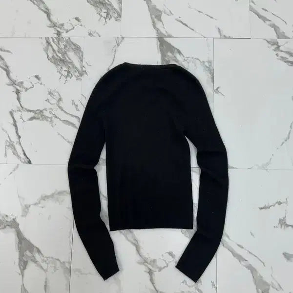 [BUNJANG] Naked Cashmere Black Ribbed Knit Sweater / 네이키드 캐시미어 블랙 골지 니트