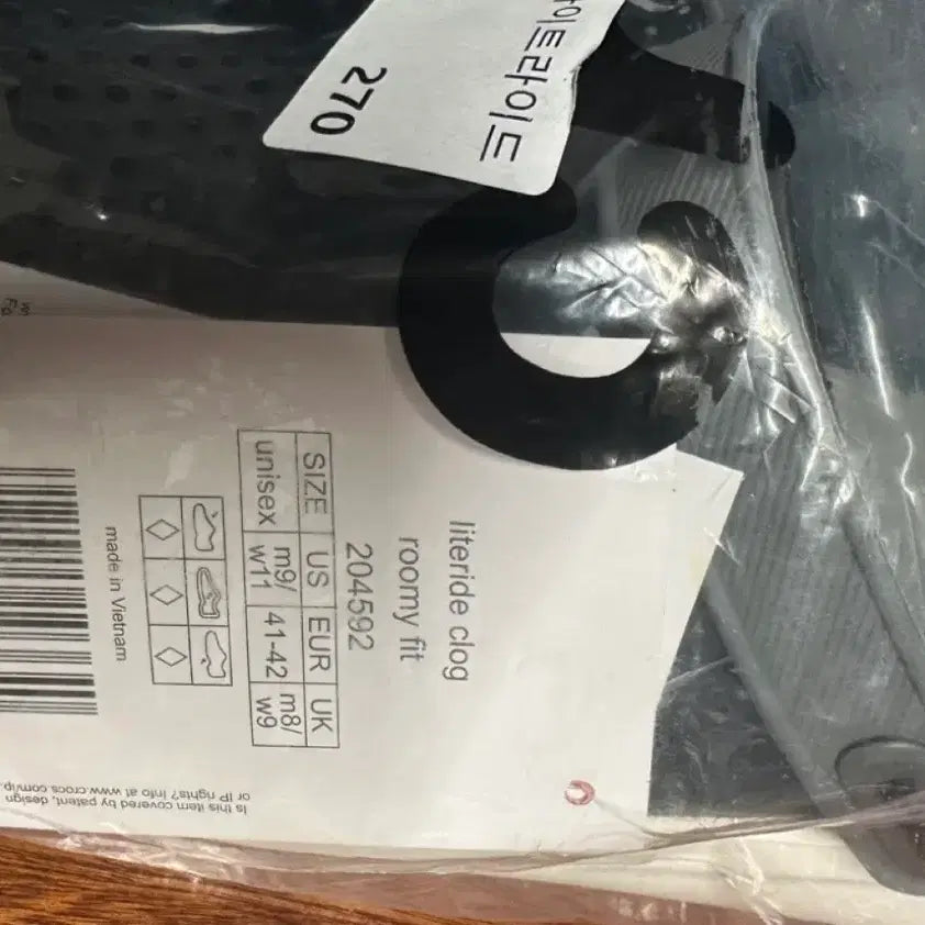 [BUNJANG] Crocs Literide 360 Clog Black Smoke / [크록스] 새상품/라이트라이드 UK m8/ W7 (270)