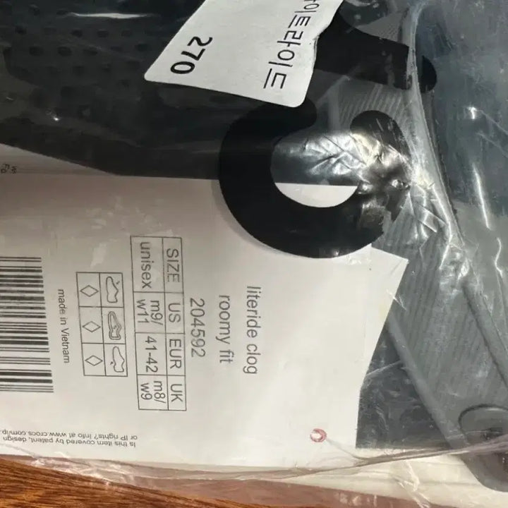 [BUNJANG] Crocs Literide 360 Clog Black Smoke / [크록스] 새상품/라이트라이드 UK m8/ W7 (270)