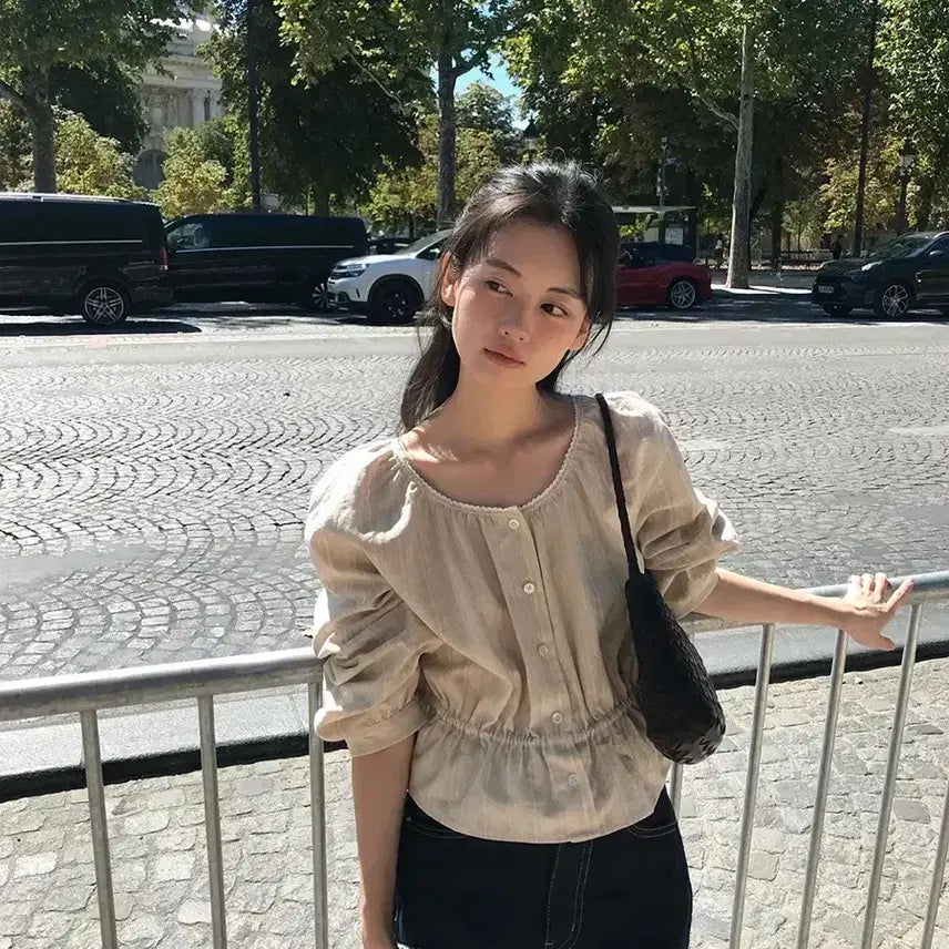 [BUNJANG] Archive J2U Mare Blouse White / 아카이브제이투유 마레블라우스 화이트 (새상품)
