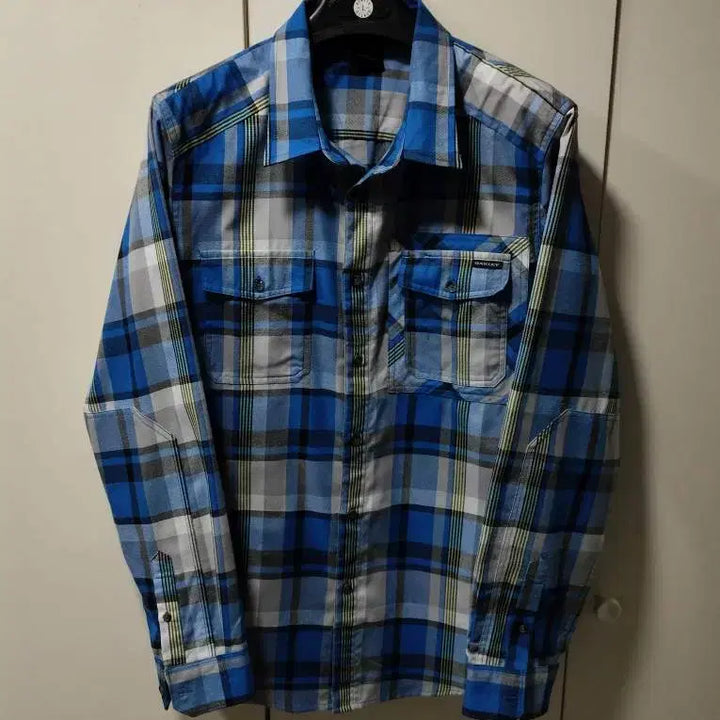 [BUNJANG] Oakley Thermo Gauge Blue Check Long Sleeve Shirt / L 오클리 THERMO GAUGE 블루 체크 긴팔 셔츠