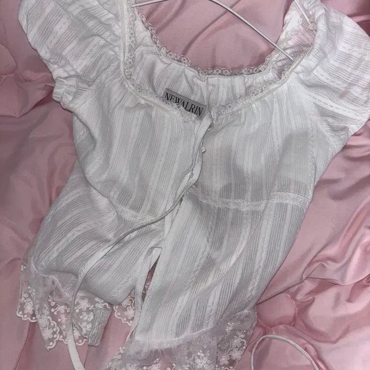 [BUNJANG] Newearlin Rosé Blouse Size S / 뉴얼린 로제 블라우스 S 교환/판매