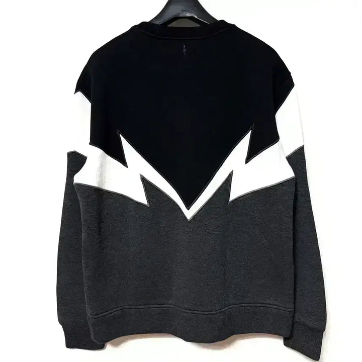 [BUNJANG] Neil Barrett Geometry Thunder Pattern Sweatshirt / [S,90](정품)닐바렛 맨투맨 지오메트리 썬더패턴