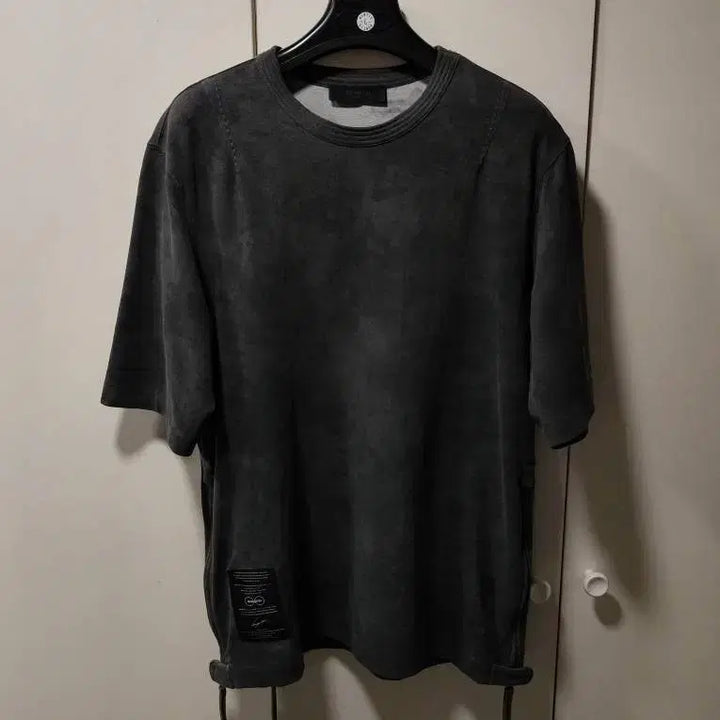 [BUNJANG] Songzio Homme Charcoal Washed Oversized Side-Zip T-Shirt / 95 오버핏 송지오옴므 차콜 워싱 사이드지퍼 반팔 티셔츠