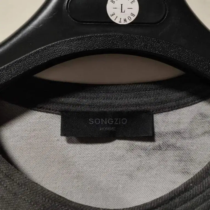 [BUNJANG] Songzio Homme Charcoal Washed Oversized Side-Zip T-Shirt / 95 오버핏 송지오옴므 차콜 워싱 사이드지퍼 반팔 티셔츠