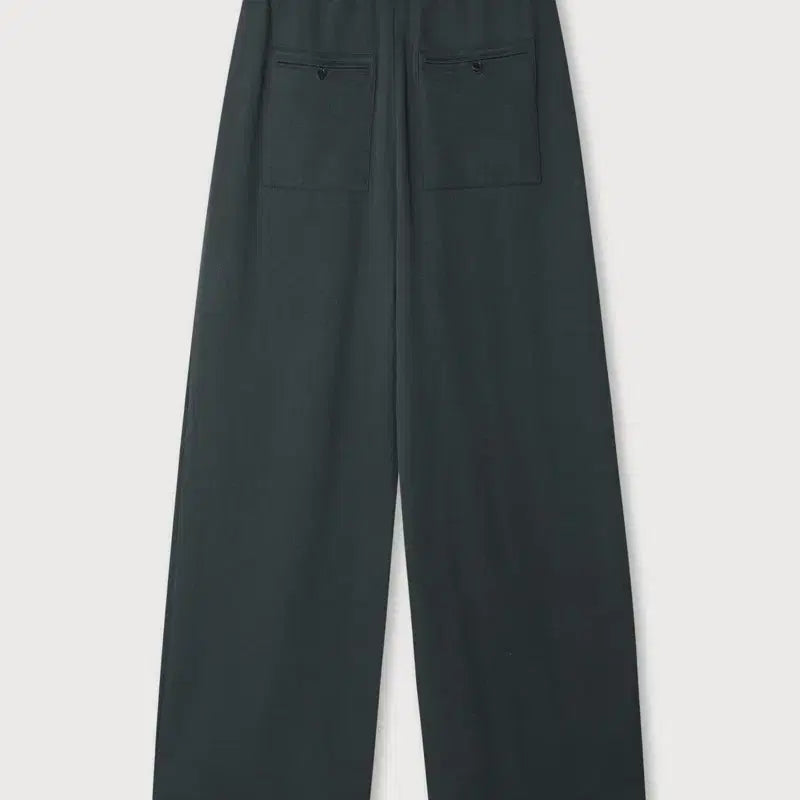 [BUNJANG] Ethos Rayon Belted Wide Pants Charcoal Medium / 에토스 RAYON BELTED WIDE PANTS / 차콜 미듐 새상품