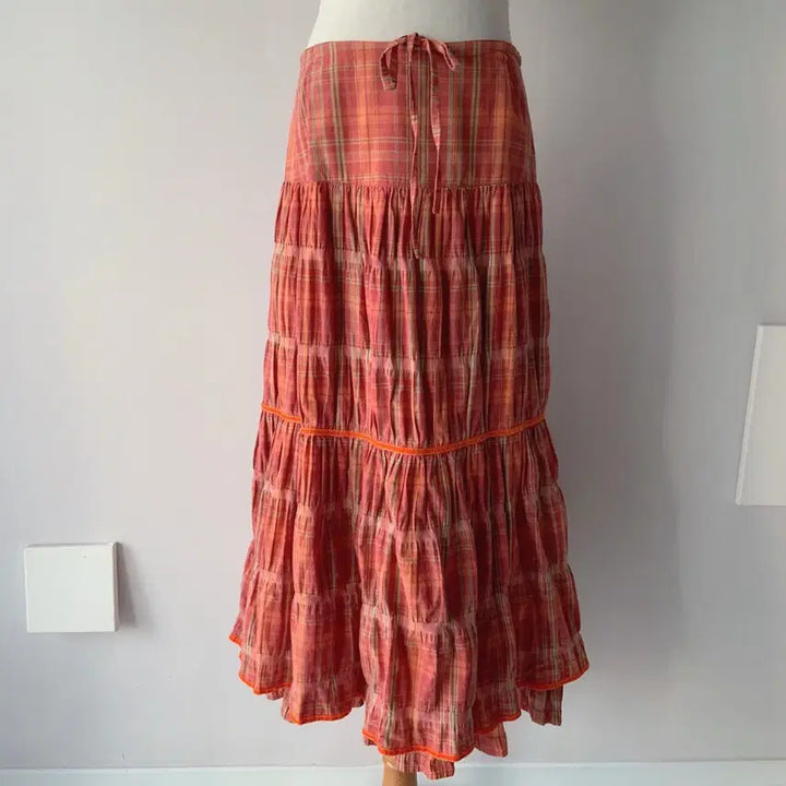 [BUNJANG] Oilily Check Midi Skirt Size 26 / 업뎃완료 26 oilily 오일릴리 체크 스커트