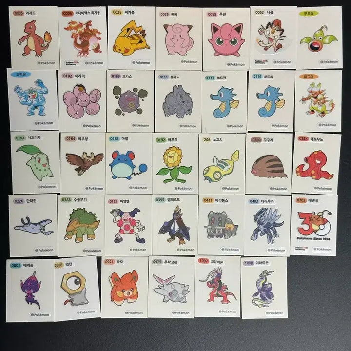 [BUNJANG] Pokemon Stickeroos Set (34 pcs) / 포켓몬 띠부씰 34개