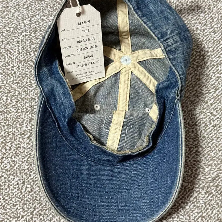 [BUNJANG] Full Count Indigo Washed Denim Ball Cap / 풀카운트 데님 워싱 볼캡 인디고