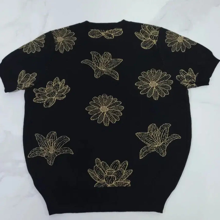 [BUNJANG] Mardi Mercredi Flower Knit Top / 마르디메크르디 플라워 니트 탑 ~F