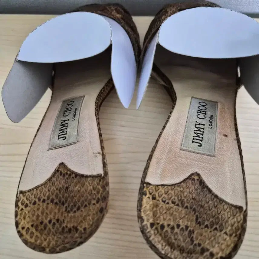 [BUNJANG] Jimmy Choo Python Heeled Sandals / 235 지미추 Jimmy Choo 파이톤 샌들 힐 슈즈-722