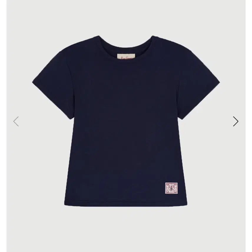 [BUNJANG] Low Sugar Snowman Patch T-Shirt Navy S / (네이비)로우슈가 눈사람패치 티셔츠