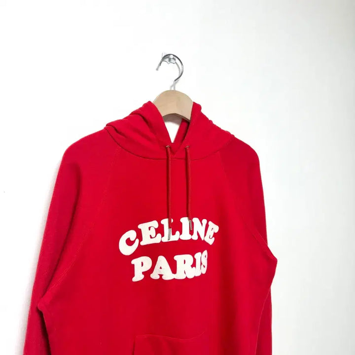 [BUNJANG] Celine Paris Logo Hoodie Red L / { L } 셀린느 파리스 로고 후드티