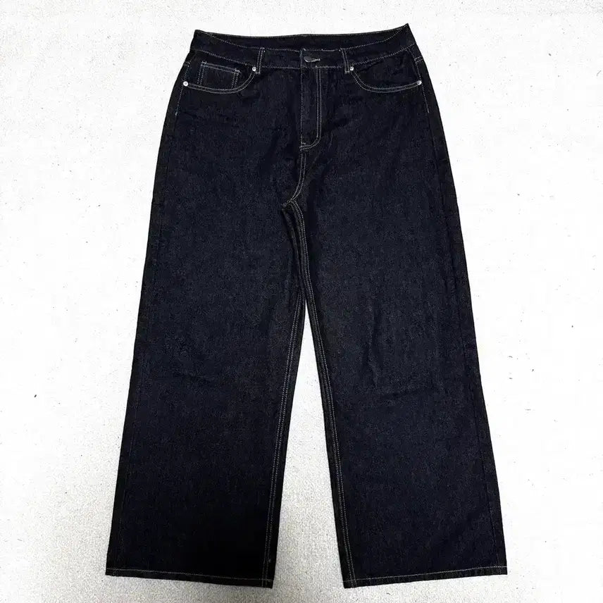 [BUNJANG] Ulifeji Normal Wide Raw Denim Pants / [34]유라이프지 노멀 와이드 생지 데님 팬츠 청바지