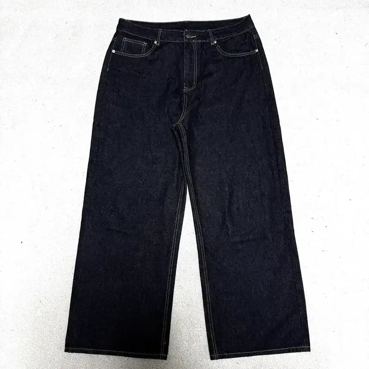 [BUNJANG] Ulifeji Normal Wide Raw Denim Pants / [34]유라이프지 노멀 와이드 생지 데님 팬츠 청바지