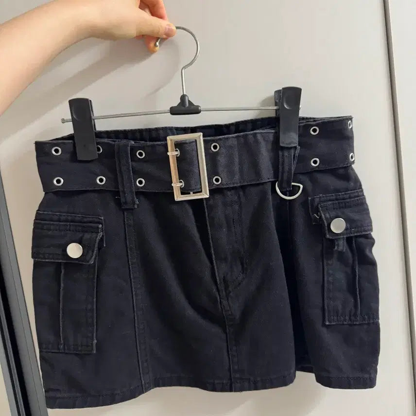 [BUNJANG] Simplecoolgirl Mini Skirt with Belt Set / Simplecoolgirl 미니스커트