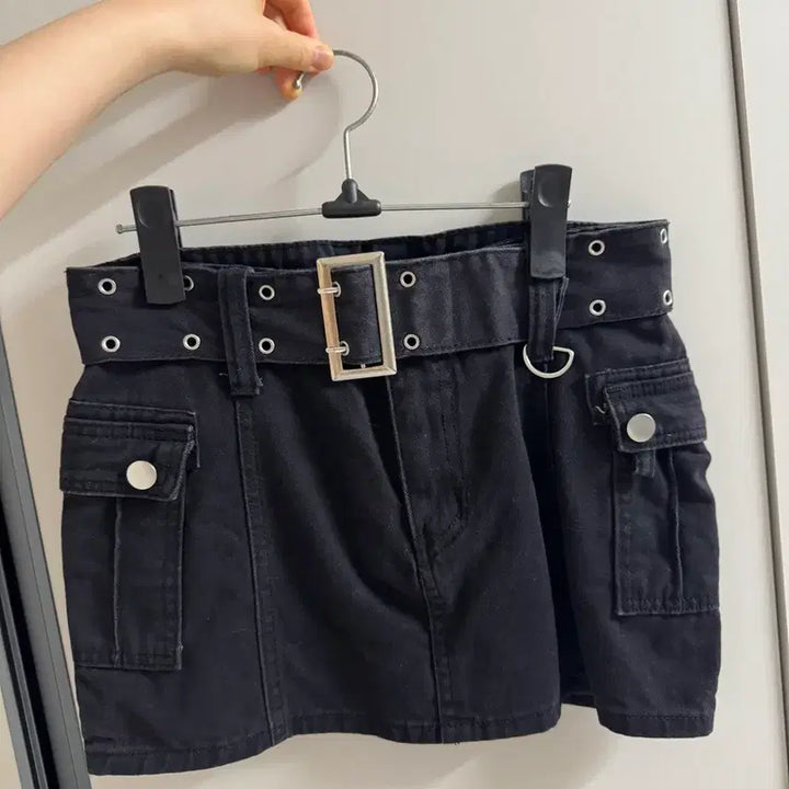 [BUNJANG] Simplecoolgirl Mini Skirt with Belt Set / Simplecoolgirl 미니스커트