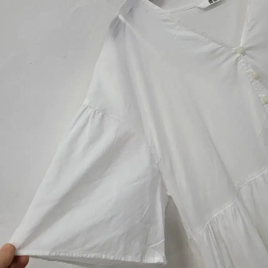 [BUNJANG] Uniqlo White Midi Dress / 유니클로 화이트 원피스