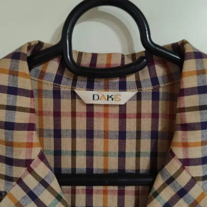 [BUNJANG] Daks Checked Short-Sleeve Shirt Dress / 88 닥스 체크 반팔 셔츠형 원피스
