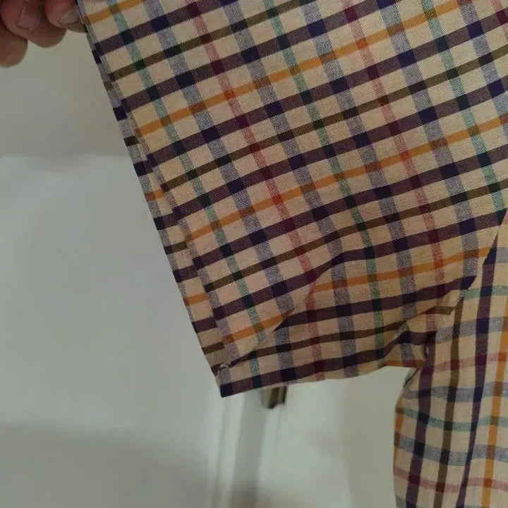 [BUNJANG] Daks Checked Short-Sleeve Shirt Dress / 88 닥스 체크 반팔 셔츠형 원피스