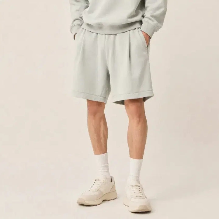 [BUNJANG] System Homme Wide Tuck Banding Half Pants (SS25) / [정품/25년] 시스템옴므 와이드 턱 밴딩 하프 팬츠 반바지 31~32