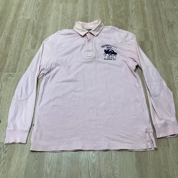 [BUNJANG] Polo Ralph Lauren Big Pony Elbow Patch Rugby Long Sleeve Polo Shirt L/100 / 폴로 랄프로렌 빅포니 엘보 패치 럭비 긴팔 카라티 L/100