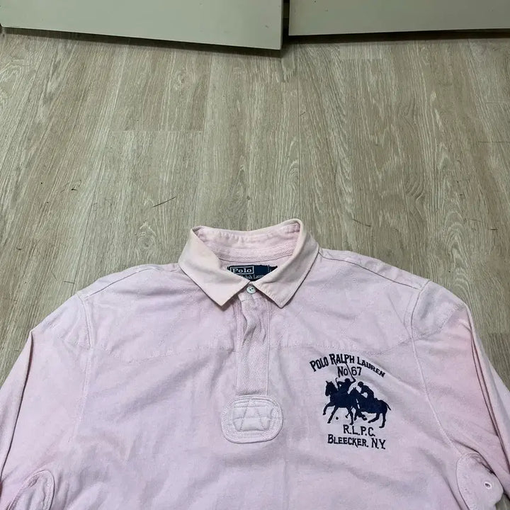 [BUNJANG] Polo Ralph Lauren Big Pony Elbow Patch Rugby Long Sleeve Polo Shirt L/100 / 폴로 랄프로렌 빅포니 엘보 패치 럭비 긴팔 카라티 L/100