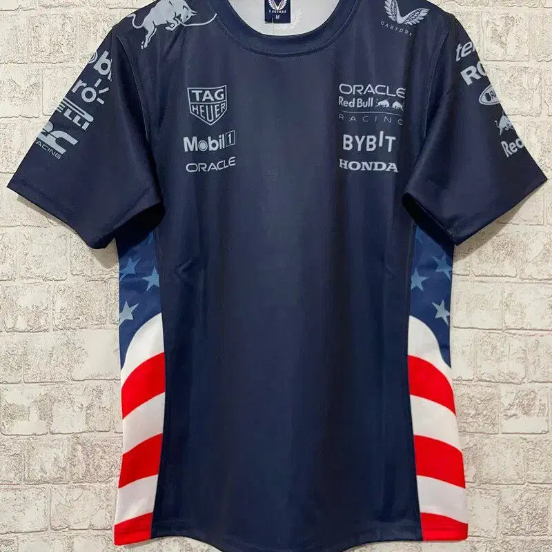 [BUNJANG] Red Bull Racing Replica T-Shirt / 레이싱 티셔츠 레드불 프린트 크루넥 반팔티 레플리카 셔츠
