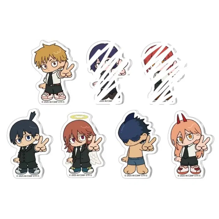 [BUNJANG] Chainsaw Man Acrylic Sticker Set - Denji, Beam, Power, Aki, Angel / 체인소맨 아크릴 스티커 일본 굿즈 덴지 빔 파워 아키 천사