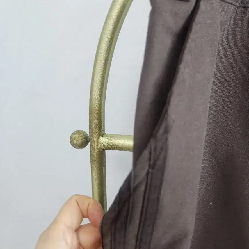 [BUNJANG] Brown Side Stripe Wide 8-Part Pants / 브라운 옆줄 와이드  8부 팬츠