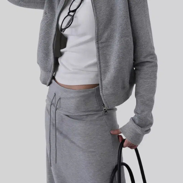 [BUNJANG] Autumn Hooded Zip-up Black / 어텀 후드집업 블랙