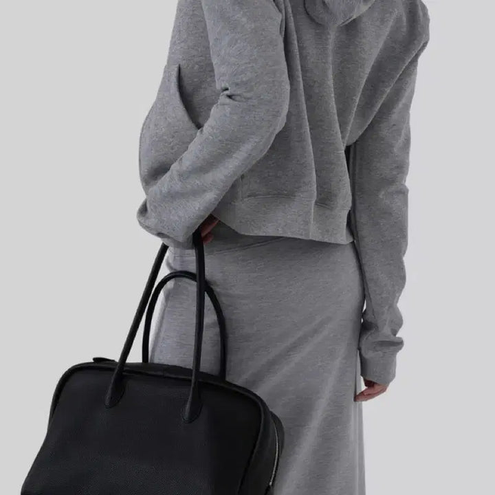 [BUNJANG] Autumn Hooded Zip-up Black / 어텀 후드집업 블랙