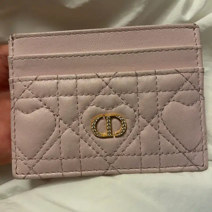 [BUNJANG] Dior Caro Card Holder Macaron Pink / 디올 카로 프리지아 카드지갑 마카롱핑크