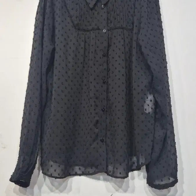 [BUNJANG] Zara Sheer Black Blouse / 자라  시스루 블랙 블라        싸이즈 :  ~66넉넉