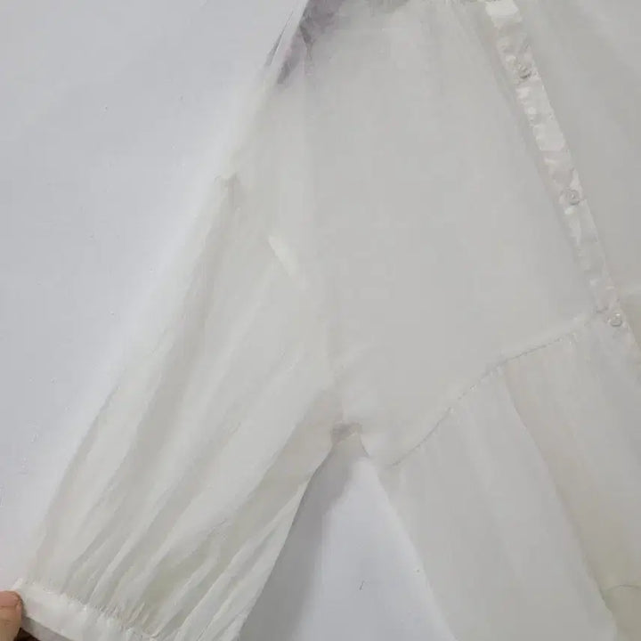 [BUNJANG] GU Sheer Shirt Dress / Gu 시스루 셔츠 원피스