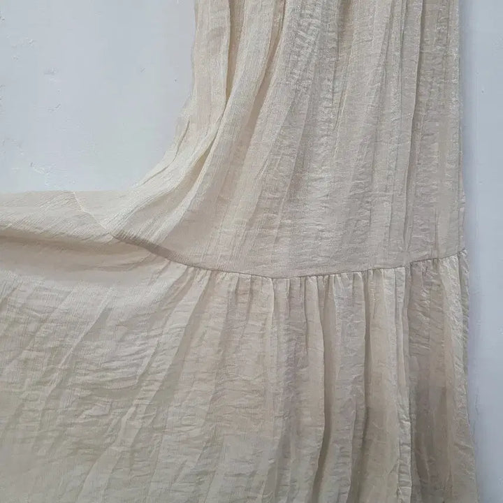 [BUNJANG] Ivory Pearl Strap Long Dress / 아이보리 펄 끈 롱 원피스