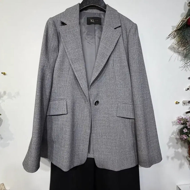 [BUNJANG] KL BY LYNN Grey Check Jacket / :  KL BY LYNN 그레이 체크 자켓   싸이즈 :  77