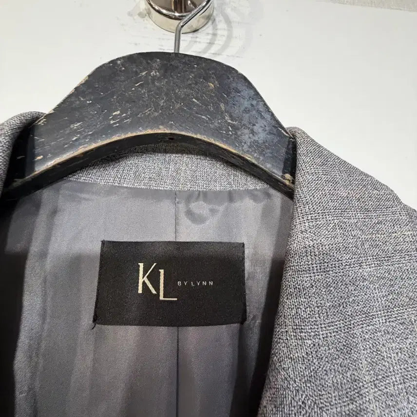 [BUNJANG] KL BY LYNN Grey Check Jacket / :  KL BY LYNN 그레이 체크 자켓   싸이즈 :  77