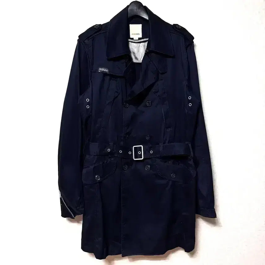 [BUNJANG] Diesel Navy Trench Coat Jacket / [L,100]디젤 트렌치 코트 자켓 네이비 diesel