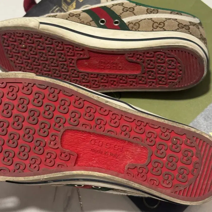 [BUNJANG] Gucci GG Tennis 1977 Sneakers Beige / 구찌 GG 테니스 1977 스니커즈 606111 HVK20 9766베이지