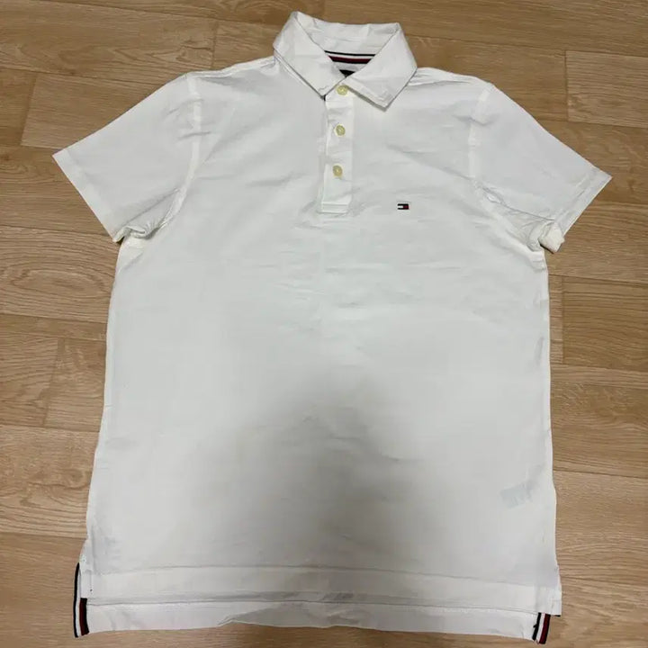 [BUNJANG] Tommy Hilfiger White Slim Fit Polo T-Shirt / 타미힐피거 화이트 슬림핏 폴로티 S/P