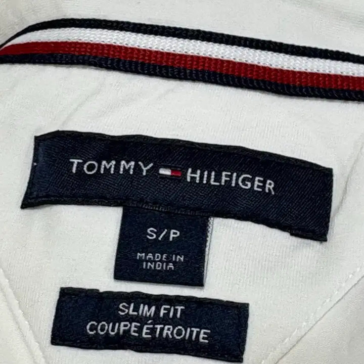 [BUNJANG] Tommy Hilfiger White Slim Fit Polo T-Shirt / 타미힐피거 화이트 슬림핏 폴로티 S/P