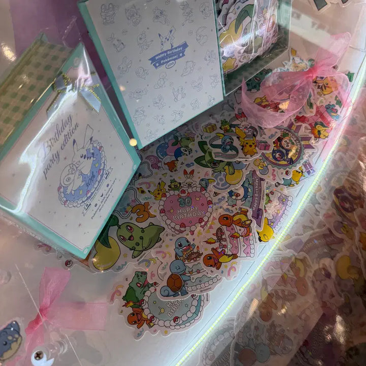 [BUNJANG] Pokemon 30th Anniversary Limited Edition Birthday Party Sticker Set / 포켓몬 30주년 한정판 생일파티 스티커 세트