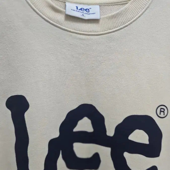 [BUNJANG] Lee Logo Sweatshirt Ivory / Lee 로고 맨투맨 아이보리