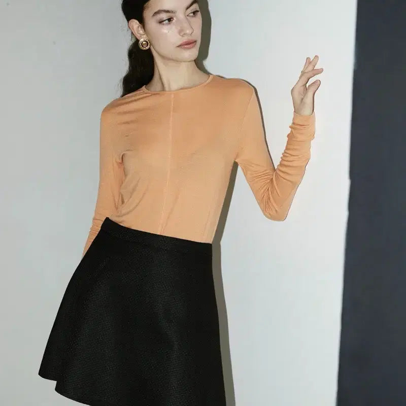 [BUNJANG] Nenori36 Black Mini Skirt with Shorts Lining / 교신안함)네노리36 블랙 미니 스커트-반바지 안감