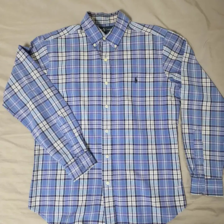 [BUNJANG] Polo Ralph Lauren Blue Check Shirt / 폴로 랄프로렌 블루 체크 셔츠 100