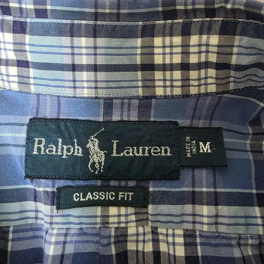 [BUNJANG] Polo Ralph Lauren Blue Check Shirt / 폴로 랄프로렌 블루 체크 셔츠 100