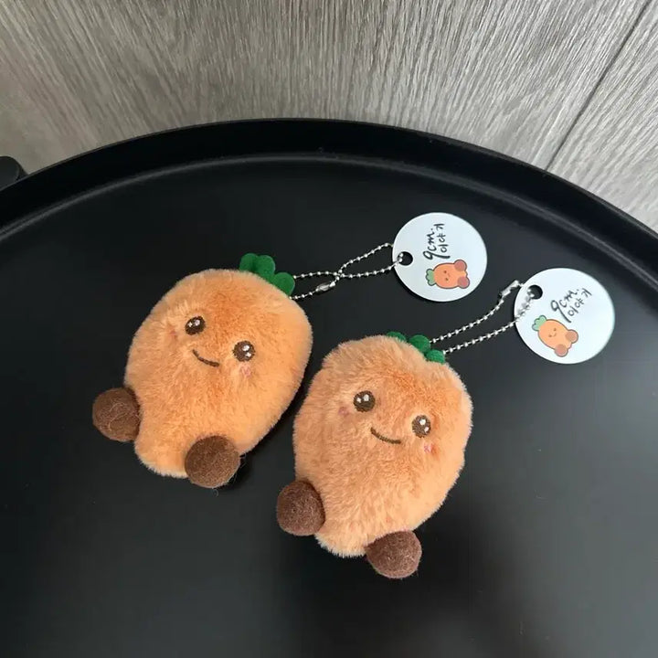 [BUNJANG] Carrot Plush Keychain 9cm Set of 2 / (2개일괄) 당근 인형 키링 9cm 세트