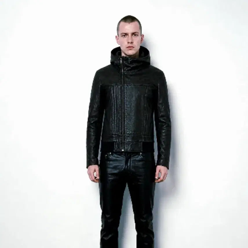 [BUNJANG] Helmut Lang 00ss Lambskin Diagonal Ninja Hood Jacket / 00ss 헬무트랭 램스킨 사선 닌자후드 자켓